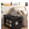 Mesa de centro de madera maciza, mesa auxiliar para sofá, mesa de té, gabinete de té, mesa plegable para uso doméstico en sala de estar, carrito pequeño, mesa de centro móvil y de altura ajustable
