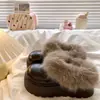 Zuecos de Plataforma con Cuña para Mujer con Forro de Piel para Uso en Exteriores, Nuevos Zapatos de Algodón Impermeables Estilo Birkenstock de Invierno 2026