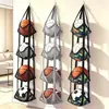 Bolsa colgante para guardar pelotas para la entrada de la sala, organizador de cascos montado en la pared, estante de baloncesto para equipo deportivo en casa