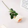 Flor artificial de rosa Juliet Austin de un solo tallo al tacto suave, flor de seda, flor falsa, planta verde para decoración de boda, mesa y arreglo de entrada
