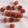 12*7mm Nuevo Estilo Perlas Redondas Mármol Agujero Grande Rueda Perlas diy Pulsera de Cuentas Ropa Sucio Sucio Cuerda para Cuentas Accesorios