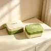 Jabonera Creativa Nueva para Lavabo de Baño Caja de Jabón de Plástico Directo del Fabricante Jabonera de Dibujos Animados con Tapa y Drenaje