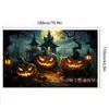 Tela de Fondo Nueva para Halloween Transfronteriza Decoración de Fiesta Festiva Tela Colgante Arreglo de Atmósfera del Festival de Fantasmas Bandera Banderín