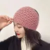 Nuevo Sombrero de Mujer Tejido de Lana Cálido Grueso Headwear de Punto Otoño Invierno Ala Ancha Diadema Accesorios para el Cabello Cubre Cabeza Sombrero