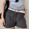 Cinturón de Doble Fila con Tachuelas Dulce y Fresco Estilo Coreano para Mujer, Accesorio Único Inspirado en Diseñador, Cinturón de Cuero Combinado con Shorts de Mezclilla, Decoración de Moda