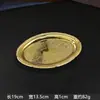 Bandeja Pequena de Metal Europeia com Relevo para Bolo, Prato Decorativo Estilo Ins, Suporte Vintage para Xícara de Chá, Bandeja para Armazenamento de Joias, Bandeja para Lanches