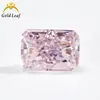 Flor de hielo corte acero de alto carbono taladro bisel rectangular colección de colores piedra desnuda al por mayor circonita cúbica sintética óxido