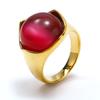 Joyería al por mayor de comercio exterior Nueva moda transfronteriza europea y americana nicho Ins moda Ruili elegante Anillo de titanio y acero ópalo