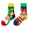 Calcetines originales de moda infantil AB color asimétrico dibujos animados longitud media otoño e invierno caramelos lindos calcetines de algodón para niños y niñas