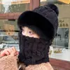 Gorro de Invierno para Mujer para Ciclismo, Máscara Facial Completa, Gorro Cortavientos, Bufanda para el Cuello, Gorro Cálido Todo en Uno con Forro Polar y Protección para los Oídos