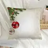 Funda de Cojín Estampado de Muñeco de Nieve Navideño, Árbol de Pino, Escena de Nieve, Lino Transfronterizo, Ultra Suave, 45*45, Estampado Suave