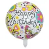 Globo Redondo de Cumpleaños en Inglés de 18 Pulgadas Globo de Papel de Aluminio Celebración de Boda Varios Estilos Decoración de Fiesta Globo Transfronterizo