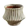 Maceta de Barro Lujo Accesible Gama Alta Exquisita Maceta Rayada Simple Maceta de Porcelana Decoración del Hogar Americana Decoración Suave Adornos para Macetas