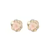 Brincos de Flor de Resina Agulha de Prata Estilo Coreano Doce e Elegante Moda Temperamento Brincos para o Dia a Dia Luxo Leve Brincos de Alta Qualidade para Mulheres