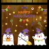 Pegatinas Estáticas de Dibujos Animados de Halloween Transfronterizas Venta al por Mayor Banderas Lindas de Fantasmita Estrellas de Ojo Pegatinas para Ventana Pegatinas de Decoración Festiva