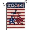 Bandera de Jardín para el Día de la Independencia Más Vendida de Amazon, Bandera Festiva Americana con Estampado de Estrellas y Rayas, Material de Lino, Bandera Decorativa para Exteriores