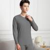 [Embalado] Conjunto de Roupas de Outono em Modal e Calças de Outono Roupa Íntima Térmica Pijama Peça Única Dropshipping Respirável e Xadrez