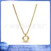Colar com pingente Pandora s925 cobre branco banhado a prata pave pave e com contas para namorada presente Qixi