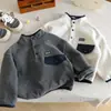 Sudadera Infantil 2026 Otoño e Invierno Nuevo Estilo para Niños y Niñas, Camiseta Base de Felpa Doble Cara, Elegante Camisa Polo con Cuello de Solapa para Bebés, Estilo de Moda