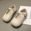 Zapatos de Cuero para Niñas 2026 Primavera y Otoño Nuevo Estilo Zapatos de Princesa para Niñas Pequeñas para Faldas Elegantes Zapatos Planos de Ballet Suave para Bebés