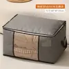 Saco de armazenamento de colcha bolsa de colcha de algodão para roupas dobrável grande capacidade à prova de poeira à prova de umidade transparente bolsa de embalagem de roupas organizadora