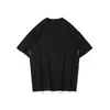 Estilo Casual ao Ar Livre Americano Tendência Gola Redonda Manga Curta Camiseta Verão Novo Estilo Simples Cor Sólida Versátil Moda Top