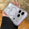 Adecuado para funda de teléfono móvil Iphone18Promax, Succión Magnética Bicolor de Cristal de Hielo Transparente, Funda Protectora Anticaídas con Airbag para Apple 17 16
