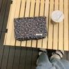 21051 ins Estilo Vintage Pequena Bolsa de Cosméticos Floral Veludo Cotelê Bolsa de Armazenamento de Batom Bolsa Portátil de Higiene Pessoal