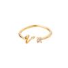 Anel Letra Aliexpress 26 Letras Az Ouro Banhado a Ouro 18K Anel Neutro Anel de Dedo Criativo Joias Atacado