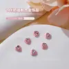 Arte de Unha Laço Pérola Joia Novo Doce Princesa Gravata Borboleta Rosa Tridimensional Luxo Leve Use Armadura Acessórios DIY