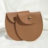 Suministro Directo de Fábrica Bolsa con Broche de PU de Fondo Redondo Bolsa con Solapa Bolsa para Empaque de Joyería Bolsa de Cuero para Almacenamiento de Joyería Aretes