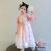 Hanfu para Meninas 2025 Novo Estilo Chinês Vestido Hanfu Antigo de Borboleta para Bebês, Vestido de Estilo Nacional de Verão Super Bonito