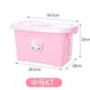 Bonita caja de almacenamiento portátil para niñas, con diseño de dibujos animados, de plástico, para guardar ropa, dormitorio infantil, gran capacidad