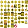 53 Piezas de Interesantes Pegatinas de Graffiti de Señales de Advertencia para Decoración, Cuadernos DIY, Equipaje, Notas, Pegatinas Impermeables