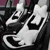 Cojín de Coche Sencillo Invierno de Alta Gama Felpa Engrosado Cálido Cojín de Asiento de Coche Cubierta de Asiento de Coche Pelo de Conejo Diosa