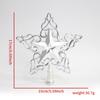 Decoración Navideña Creativa de Amazon Estrella para la Punta del Árbol Galvanizada 22cm Plástico Hueco Dorada Árbol de Navidad Estrella de Cinco Puntas