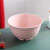 Conjunto de Louça de Palha de Trigo Pratos Simples Criativo Casa Tigela de Arroz Infantil Sobremesa Macarrão Instantâneo Tigela Grande de Plástico