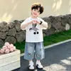 Conjunto para Niños 2026 Verano Nuevo Ropa de Verano para Niños Pantalones de Mezclilla Delgados de Manga Corta Ropa Elegante para Bebés Niños