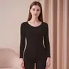 Ropa interior térmica de modal para otoño e invierno para niñas, tops y pantalones térmicos cómodos de alta elasticidad para mujer, nuevo conjunto ajustado, camiseta de capa base