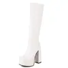 Botas talla grande 40-45, zapatos de mujer de comercio exterior transfronterizo, botas de mujer nuevas otoño e invierno 202622, de suela gruesa, de tacón grueso, de tacón alto, de caña alta