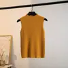Chaleco Traje Interior de Mujer Sin Mangas Camiseta Básica Blanca Holgada Punto Exterior de Gama Alta Top Nuevo Estilo 2024