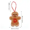 Colgante Decorativo de Hombre de Jengibre Nuevo Navideño Transfronterizo con 26 Letras Colgante para Árbol de Navidad Accesorios para Decoración de Escena Festiva