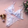 Lingerie Sexy Conjunto de Três Peças Bikini com Abertura no Gancho Conjunto de Pijama de Renda Tanga Conjunto de Duas Peças Serviço de Entrega de Presentes