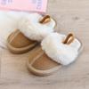 Pantuflas Peludas de Gamuza Sintética Estilo Coreano para Niños 2026 Nuevo Estilo de Invierno Zapatos de Algodón para Niñas Zapatos Perezosos de Moda para Niños