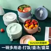 Tigela grande de aço inoxidável 304 para macarrão instantâneo, portátil com tampa, tigela de arroz para dormitório estudantil, trabalhadores de escritório com utensílios, lancheira