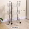 Estantería de acrílico para libros, carrito móvil de pie para libros, gabinete para debajo del escritorio, estantería de almacenamiento de varias capas para uso doméstico