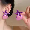 Concha de Estrella de Mar Aretes de Concha de Estrella de Mar Estilo Vacacional para Sesiones de Fotos en la Playa, Aretes de Estrella de Mar de Diseño Único