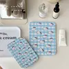 Espelho Dobrável Pequeno Floral Vintage Estilo Ins Dormitório de Estudante Espelho de Maquiagem para Casa Espelho de Mesa para Maquiagem Espelho Portátil