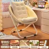 Silla Plegable para Hogar Balcón Sala de Estar Silla de Ocio Silla de Una Persona con Respaldo Silla Portátil para Exterior Patio Silla para Persona Perezosa Silla de Comedor