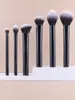 Em Estoque Transfronteiriço Conjunto de 8 Pincéis de Maquiagem de Tubo de Alumínio com Cerdas Macias, Pincéis para Blush, Pó e Sombras, Conjunto Completo de Ferramentas de Maquiagem Atacado
